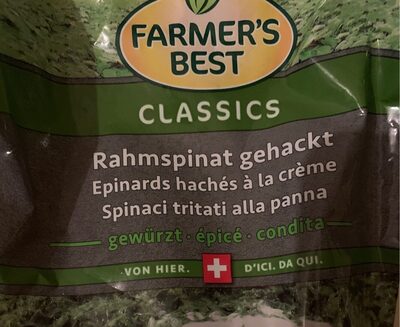 Epinards hachés à la crème