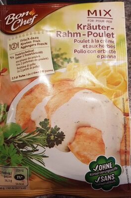 Mix pour poulet à la crème aux herbes front packaging