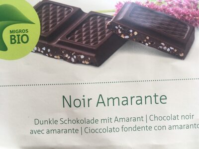 Chocolat noir avec amarante