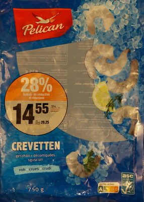 Crevettes decortiquées crues