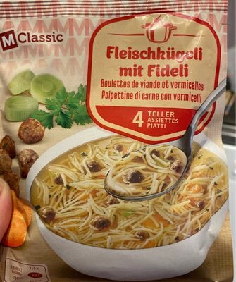 Boulettes de viande et vermicelles front packaging