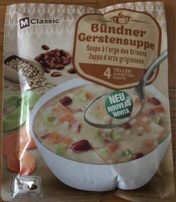 M Classic Soupe à l'orge des Grisons front packaging