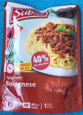 Spaghetti bolognese front packaging