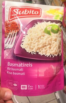 Riz Basmati front packaging