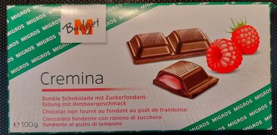 M-Budget Dunkle Schokolade mit Zuckerfondantfüllung mit Himbeergeschmack