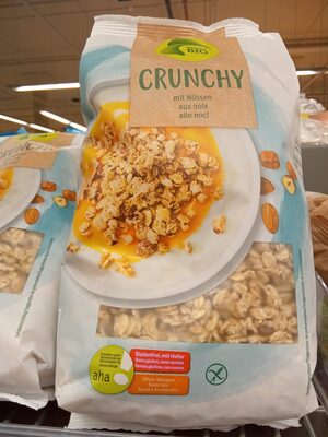 Muesli croquant aux noix front packaging