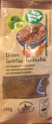 Lentille avec tomates et carottes