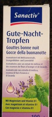 Sanactiv gouttes bonne nuit front packaging