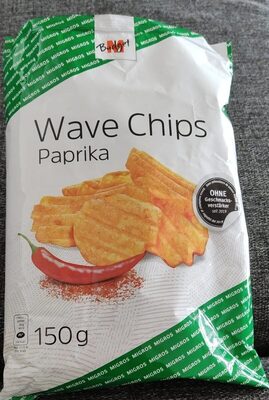 Wave chips paprika front packaging