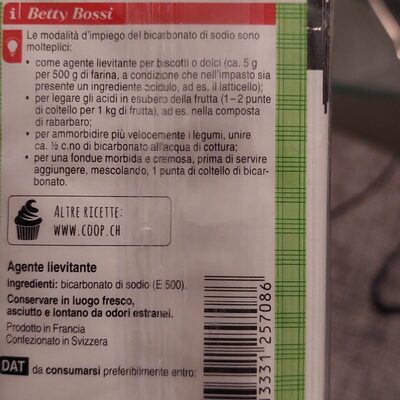 Natron ingredients label