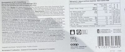 Macarons ingredients label