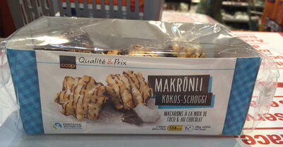 Qualité & Prix Macarons à la noix de coco & au chocolat front packaging