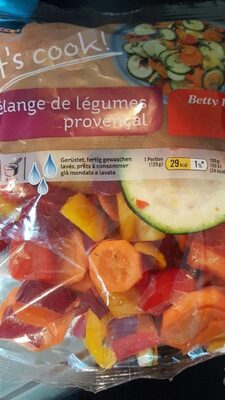 Mix of vegetables front packaging