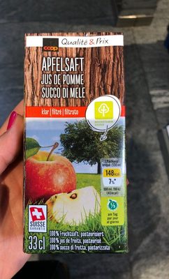 Apfelsaft front packaging