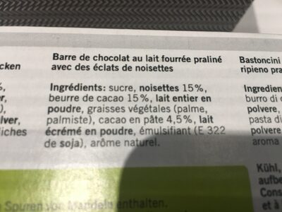 Branche Classic ingredients label