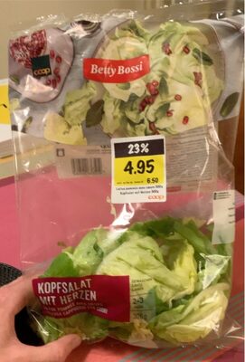 Laitue pommée avec coeurs front packaging
