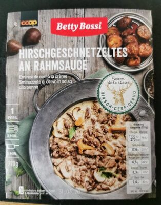 Hirschgeschnetzeltes an rahmsauce