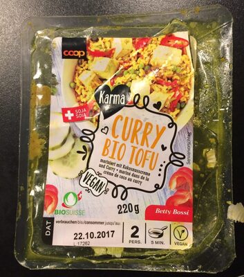 Curry Bio Tofu mariniert mit Kokosnusscreme front packaging