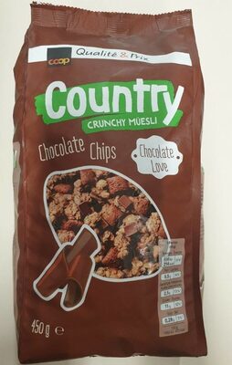 Country crunchy muesli chocolate chips