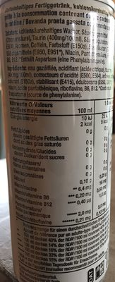 2 GO sugar free ingredients label