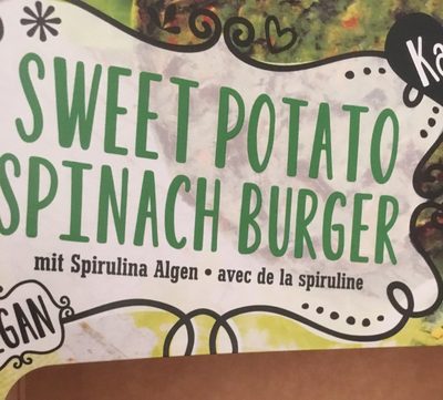 Coop Sweet Potato Spinach Burger front packaging