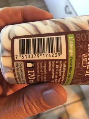 Soft ice chocolate vanilla