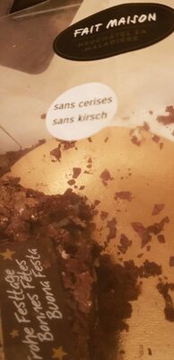 Tourte Forêt-Noire sans cerises sans alcool front packaging