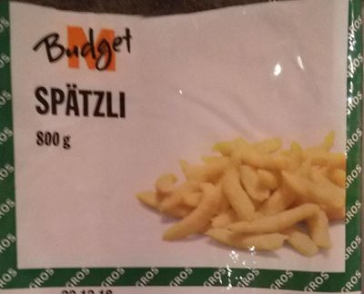 Spätzli aux œufs Budget front packaging