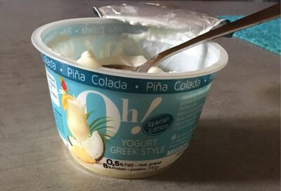 Oh! greek style Pina Colada front packaging