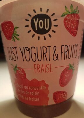 Just Yogurt & Fruits FRAISE front packaging