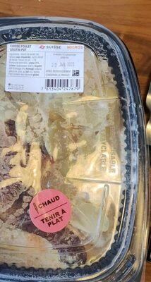 Cuisse de poulet et gratin de pommes de terre