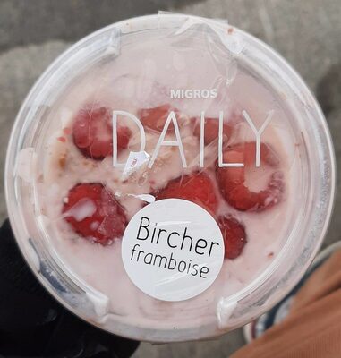 Bircher framboise front packaging