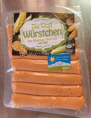Die Vegi Würstchen front packaging