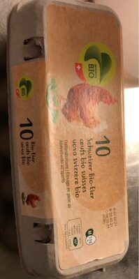 Oeufs bio suisses front packaging