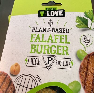 Plant-based Falafel burger front packaging