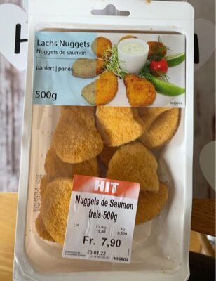 Nuggets de saumon front packaging