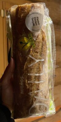 Baguette planted chicken teriyaki