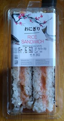 Rice Sandwich Smoked Salmon