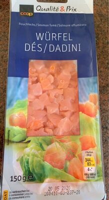 Coop dés saumon fumé