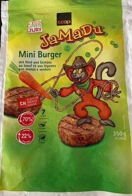 Mini burger au bœuf et aux légumes