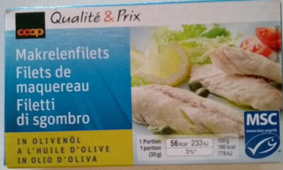 Filets de maquereau a l'huile d'olive