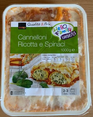 Cannelloni ricotta epinard