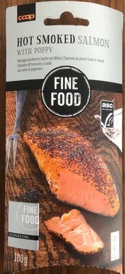 Hot smoked salmon with poppy