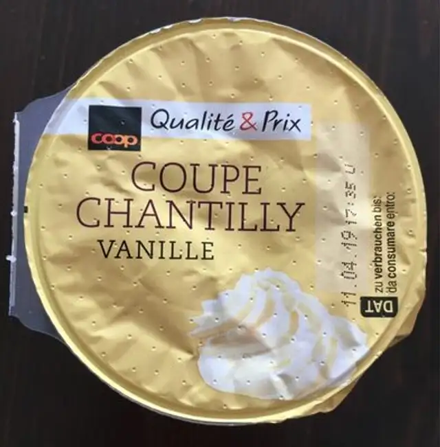 Coupe chantilly vanille front packaging