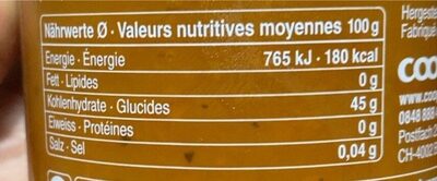 Smuus de Karma nutrition facts table