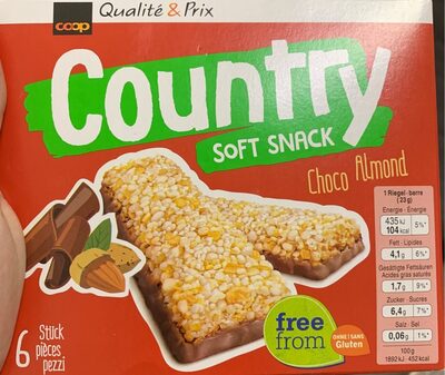 Country soft snack choco almond