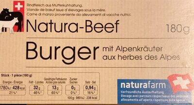 Natura beef burger