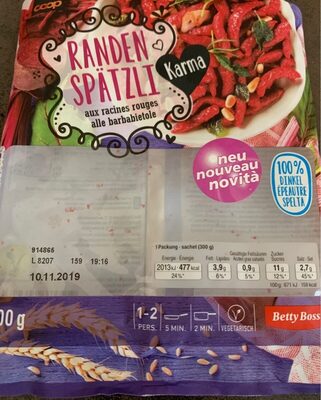 Spätzli aux racine rouges