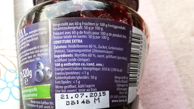 Confiture extra myrtilles