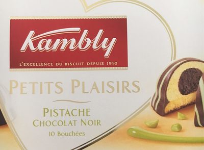 Kambly Biscuits Petits Plaisirs pistache chocolat noir le paquet de 100 g